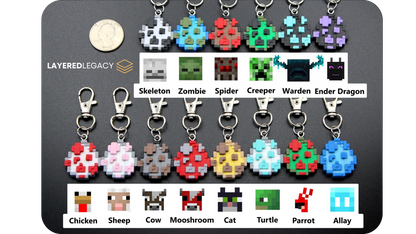 Minecraft Spawn Egg Keychain