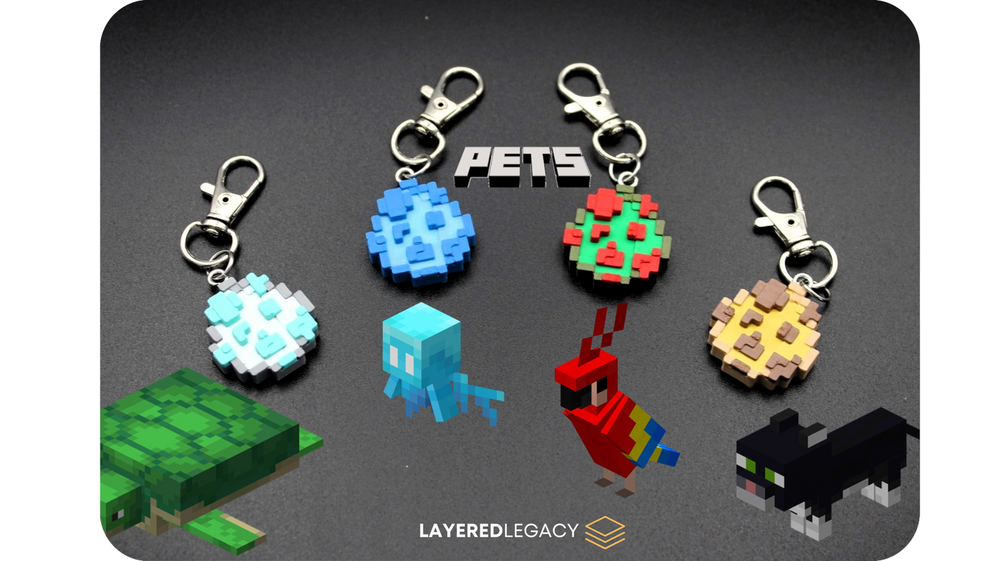 Minecraft Spawn Egg Keychain