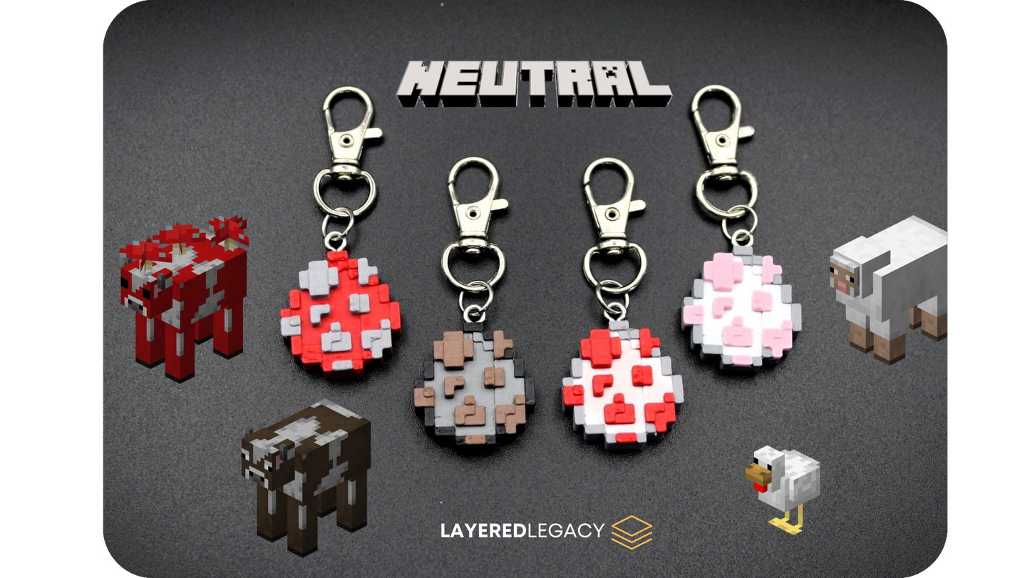 Minecraft Spawn Egg Keychain