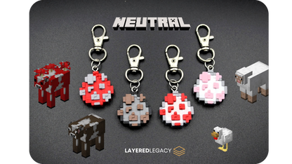 Minecraft Spawn Egg Keychain