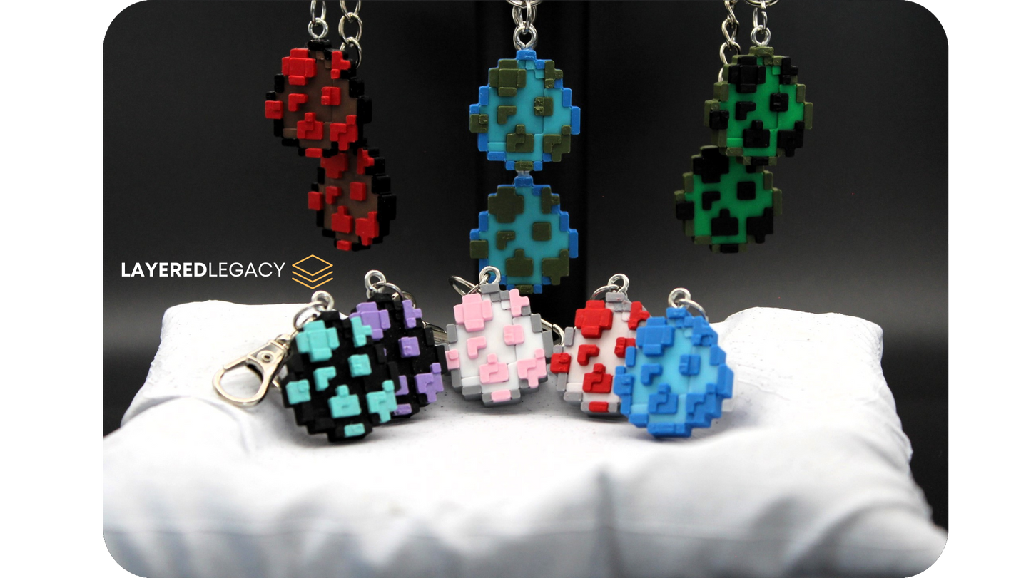 Minecraft Spawn Egg Keychain